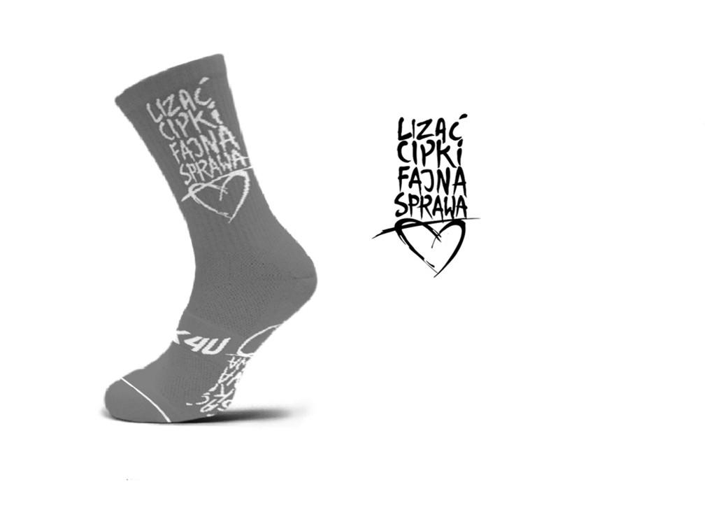 Obrazek Skarpetki "PUSSY GRAY" długie  